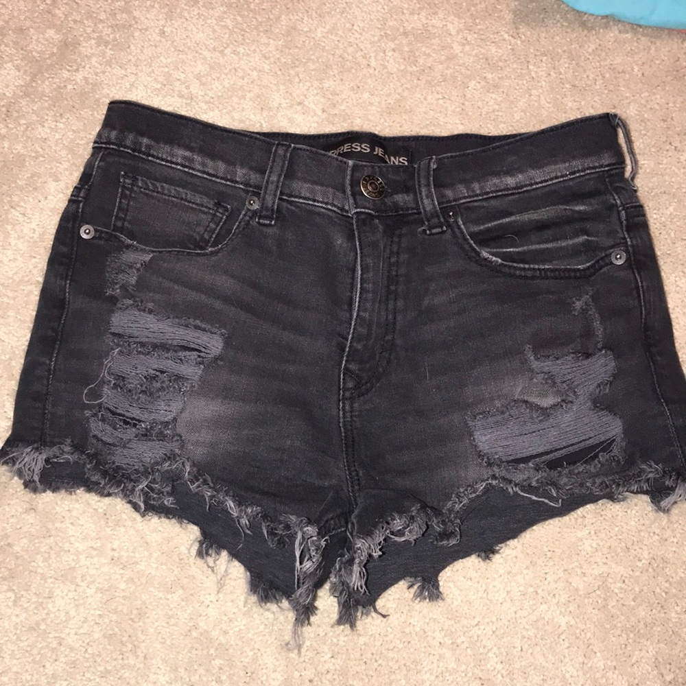 Black wash shorts